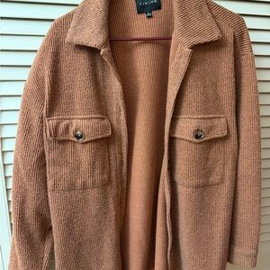 Timing Tan Ribbed Knit Sweater